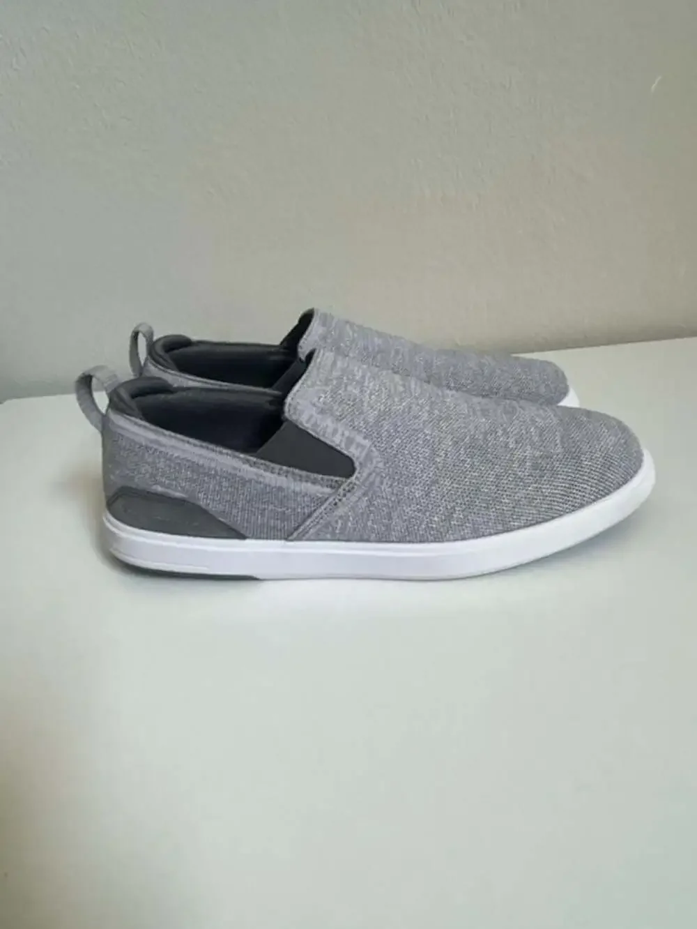 TravisMathew The Daily Knit Grey golf Slip-On Sneakers-10